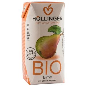 Suc de pere bio cu pai, 200ml, Hollinger