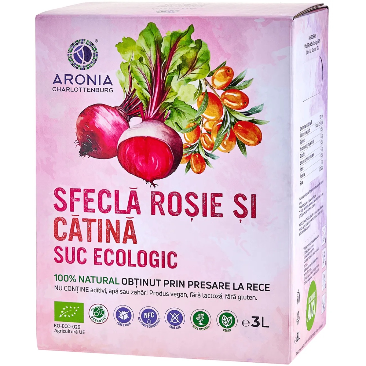 Suc de sfecla rosie si catina Eco, 3l, Aronia Charlottenburg