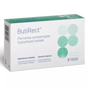 Supozitoare rectale ButiRect cu efect protector si reparator, 5 bucati, Naturpharma
