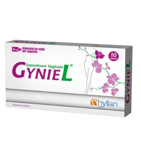 Supozitoare vaginale Gyniel, 10 bucati, Hyllan