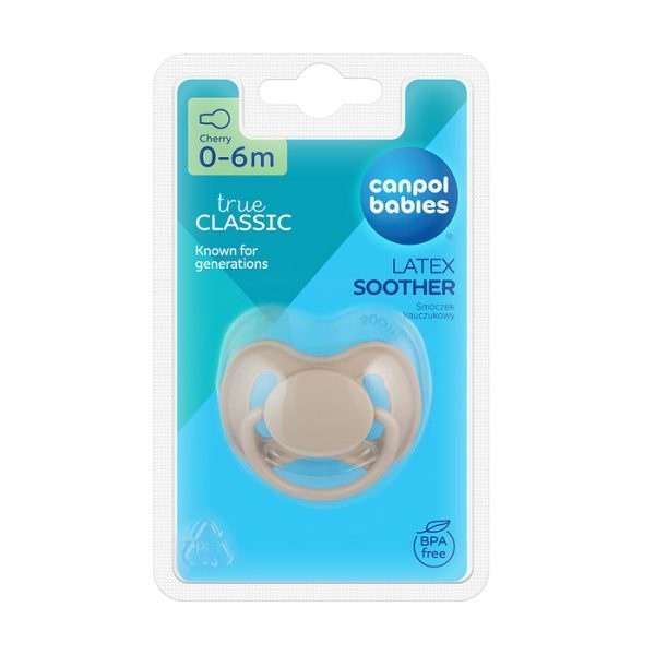 Suzeta Cherry din latex 0-6 luni – Canpol babies, Nude