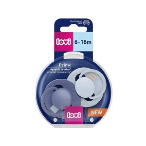 Suzeta silicon dynamic 6-18 luni prime baby blue&blue, 2 bucati , LOVI