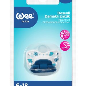 Suzeta silicon ortodontica cu desen, 6-18 luni, 834, Wee Baby