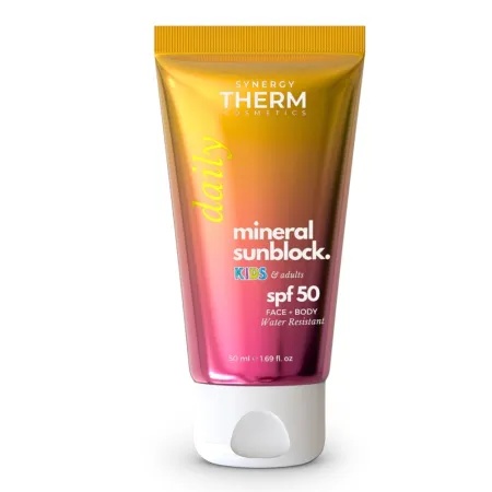 Synergy Therm Mineral Sunblock, SPF50, eficienta pentru intreaga familie, 50ml