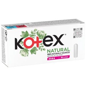 Tampoane interne Natural Super, 16 bucati, Kotex
