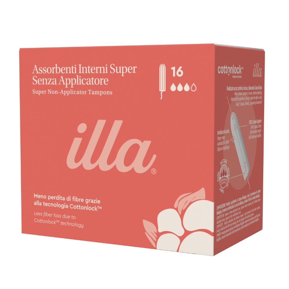 Tampoane interne Super din bumbac , 16 buc, Illa