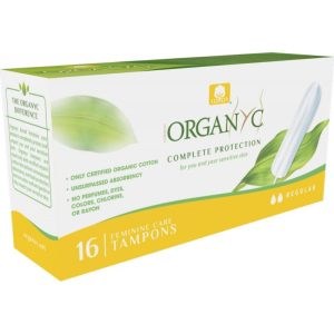 Tampoane din bumbac organic Regular, 16 bucati, Organyc