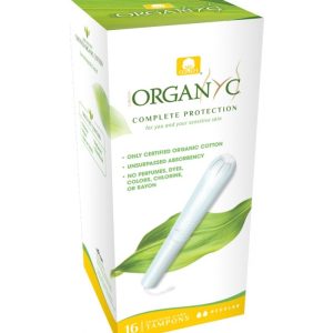Tampoane din bumbac organic cu aplicator Regular, 16 bucati, Organyc