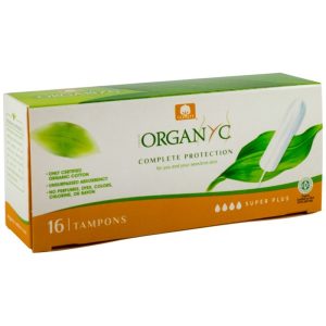 Tampoane din bumbac organic Super Plus, 16 bucati, Organyc