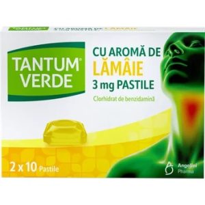 Tantum Verde cu aroma de lamaie 3mg, 20 pastile de supt, Angelini