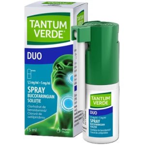 TANTUM VERDE DUO 1,5 mg/ml + 5 mg/ml X 1 SPRAY BUCOFARINGIAN, SOL. ANGELINI PHARMA ÖST