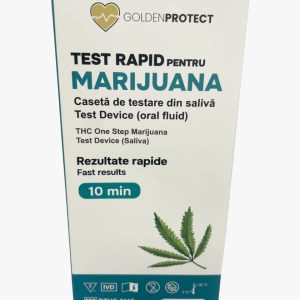Test rapid pentru depistarea consumului de Marijuana (THC), 1 test, Golden Protect