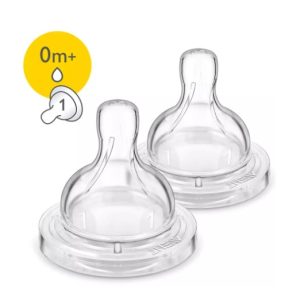 Tetina anticolici din silicon cu 1 orificiu 0luni+ SCF631/27, 2 bucati, Philips Avent