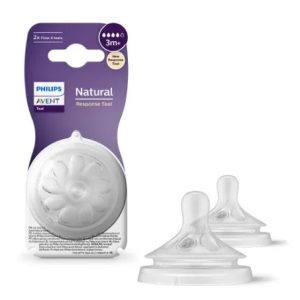 Tetina Natural Response 3m+, 2 bucati, SCY964/02, Avent
