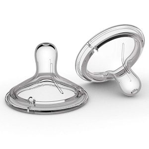 Tetine din silicon cu orificiu in forma Y, 6l+, 2 bucati, Nanobebe