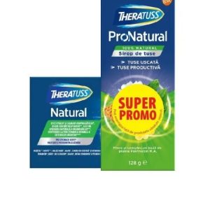 Theratuss ProNatural sirop de tuse, 128g + Theratuss Natural, 16 comprimate de supt, GSK