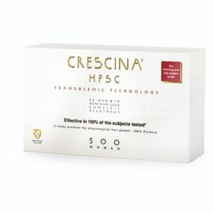 Tratament complet anti-cadere si re-crestere a parului pentru femei, Crescina HFSC Transdermic complete 500 Woman, 10+10 fiole, LABO