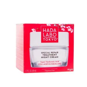 Tratament special reparator de noapte cu super hyaluronic acid si tetrapeptida-5, 50ml, Hada Labo Tokyo