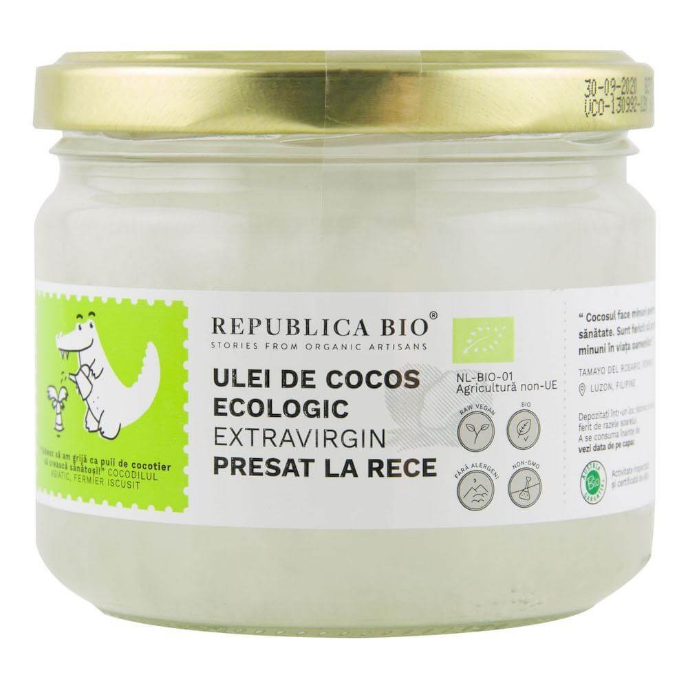 Ulei de cocos eco presat la rece, 280ml, Republica Bio
