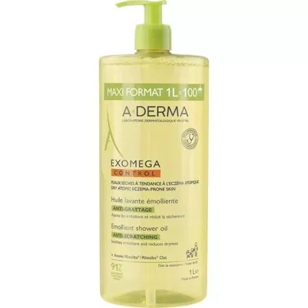 Ulei de dus emolient Exomega Control, 1000 ml, A-Derma