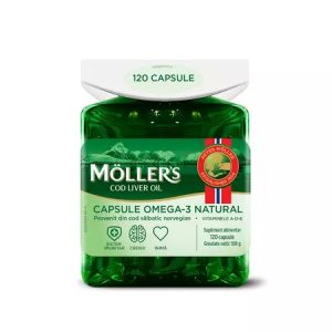 Ulei din ficat de cod, 120 capsule, Moller's