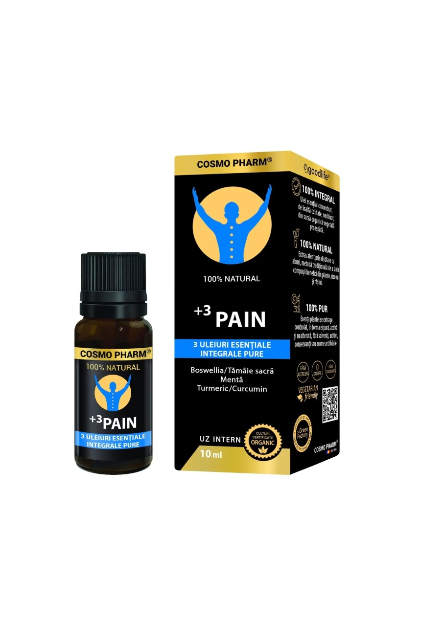 Ulei esential +3 Pain, 10ml, Cosmopharm