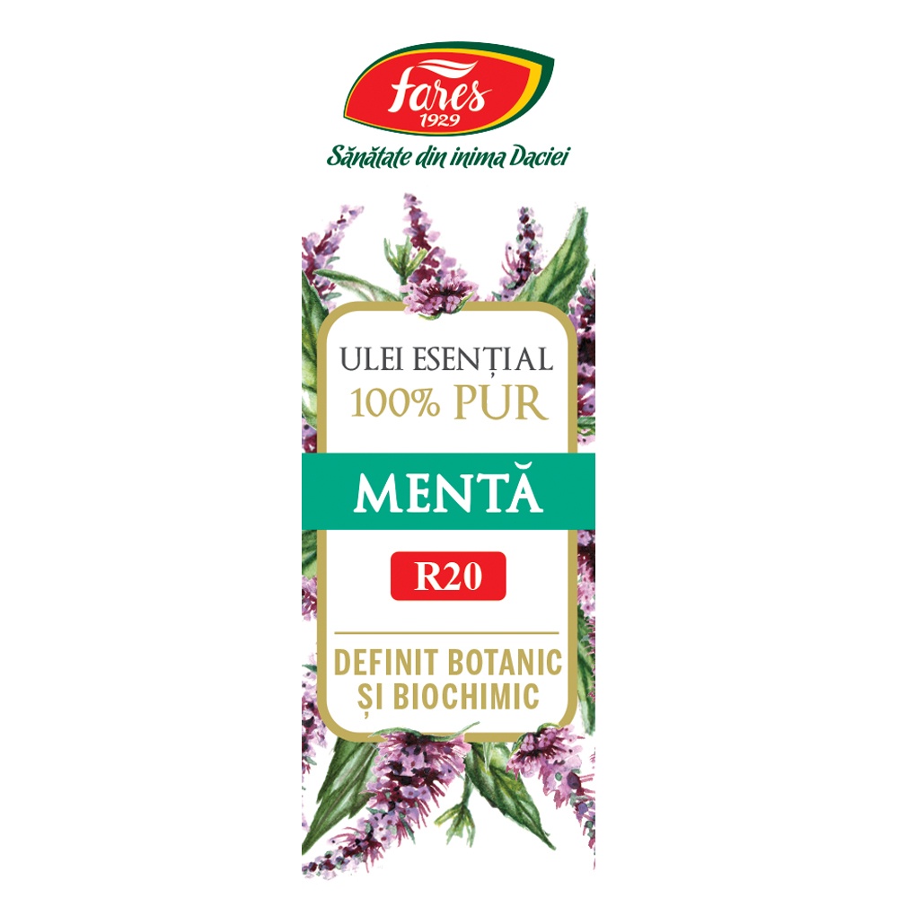 Ulei Esential de Menta R20, 10 ml, Fares