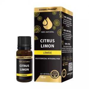 Ulei esential integral de lamaie Citrus limon, 10ml, Cosmopharm