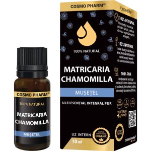 Ulei esential integral de musetel Matricaria Chamomilla, 10ml, Cosmopharm