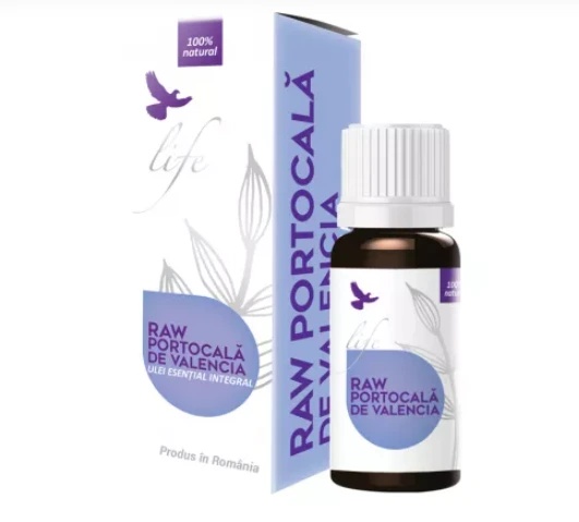 Ulei esential integral raw de portocala de Valencia, 10 ml, Bionovativ