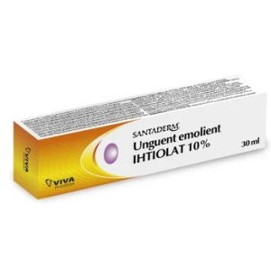 Unguent emolient ihtiolat 10% Santaderm, 30ml, Viva Pharma