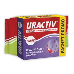 Uractiv Forte, 20cps + Servetele umede intime, 20buc, Terapia