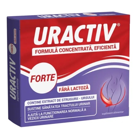 Uractiv Forte Fara Lactoza, 10 Capsule | Sustinere pentru Rinichi si Tract Urinar