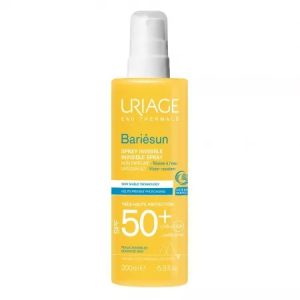 Spray invizibil fara parfum pentru protectie solara Bariesun, SPF 50+, 200 ml, Uriage