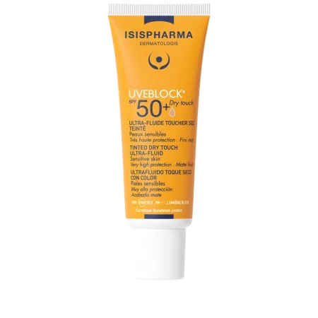 UVEBLOCK SPF 50+ Dry Touch Medium Tinted – Protectie solara nuantatoare cu efect matifiant, 40 ml, IsisPharma