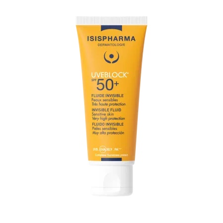 UVEBLOCK SPF 50+ Invisible Fluid – Protectie solara pentru piele sensibila – 40 ml, IsisPharma