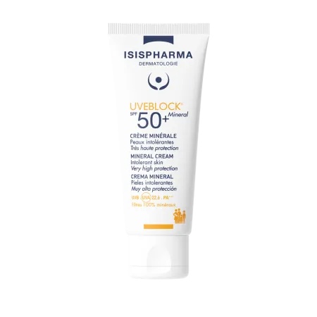 UVEBLOCK SPF 50+ Mineral Cream Protectie solara 100% minerala pentru piele sensibila 40 ml, IsisPharma