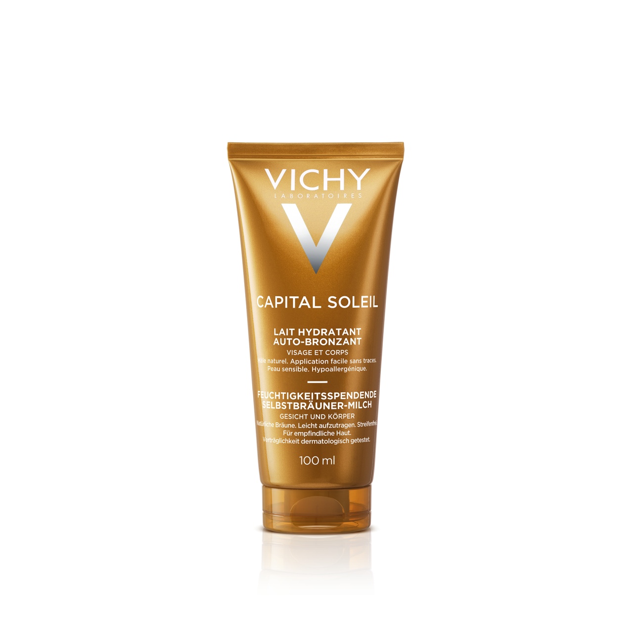 Vichy Capital Soleil Lapte Hidratant Autobronzant fata si corp, 100ml