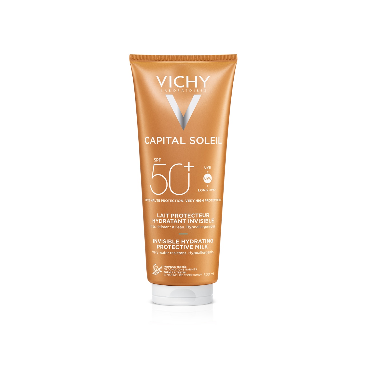 Vichy Capital Soleil Lapte Hidratant SPF50+ fata si corp, 300ml