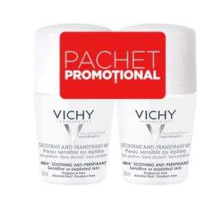VICHY Deo roll-on eficacitate 48h fara parfum 50ml x 2buc