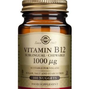Vitamina B12, 1000µg sublingual, 100 tablete, Solgar