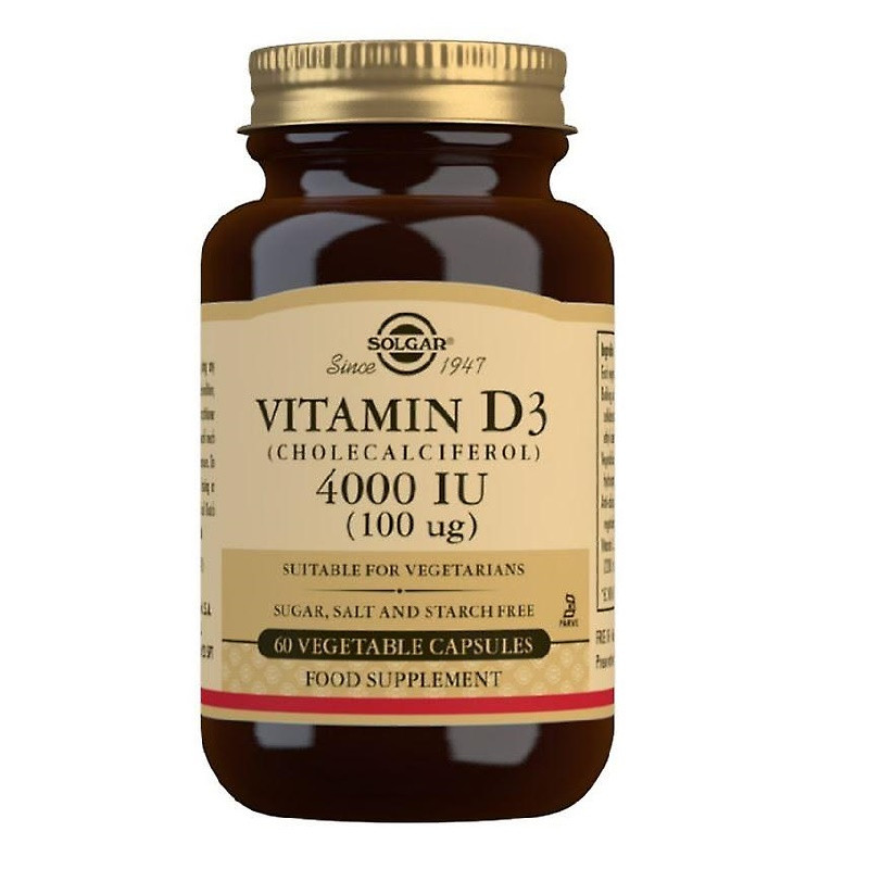 Vitamin D3 4000 UI, 60 capsule vegetale, Solgar