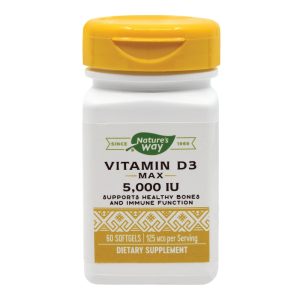 Vitamin D3, 5000UI, 60 capsule moi, Nature's Way