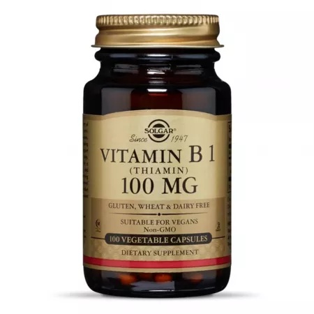 Vitamina B1, 100 mg, 100 capsule vegetale, Solgar