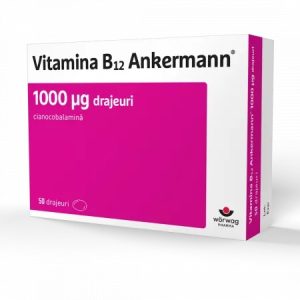 Vitamina B12 Ankermann 1000μg, 50 drajeuri, Worwag Pharma