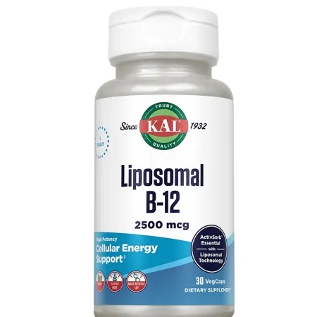 Vitamina B12 Liposomal 2500 mcg, 30 capsule vegetale, KAL, Secom