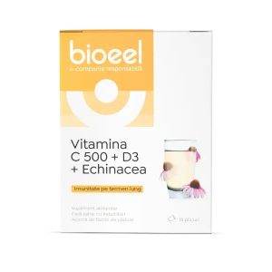 Vitamina C 500 + D3 + Echinacea 15 plicuri , Bioeel