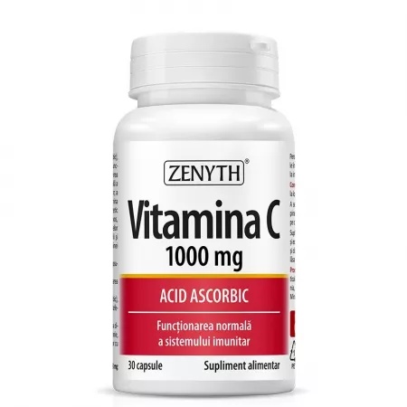 Vitamina C Acid Ascorbic 1000 mg, 30 capsule – Zenyth
