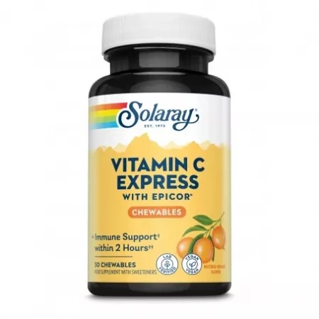 Vitamina C Express cu Epicor Solaray 30 comprimate masticabile
