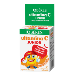 Vitamina C Junior, 30 comprimate masticabile, Beres